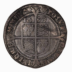 Coin - Sixpence, Elizabeth I, England, Great Britain, 1573 (Reverse)