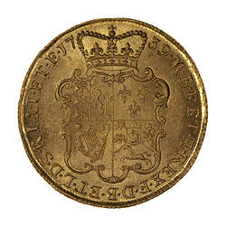 Coin - 2 Guineas, George II, Great Britain, 1739 (Reverse)