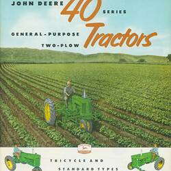 Cover,  1954 John Deere tractor catalogue