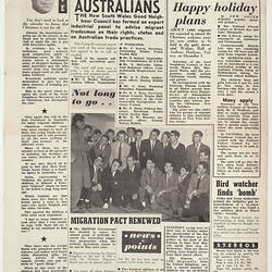 Newsletter - The Good Neighbour, Department of Immigration, No 35, Dec 1956