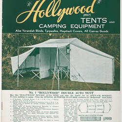 Hudson's Hollywood Tents and Camping Equipment Catalogue 1941