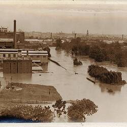 Photograph - Kodak Australasia Pty. Ltd., Yarra River in Flood, Abbotsford, Victoria, 1934