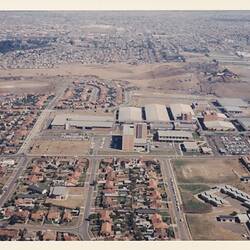 Photograph - Kodak Australasia Pty Ltd, Aerial View of the Kodak Factory Complex & Surrounding Suburb, Coburg, 1965