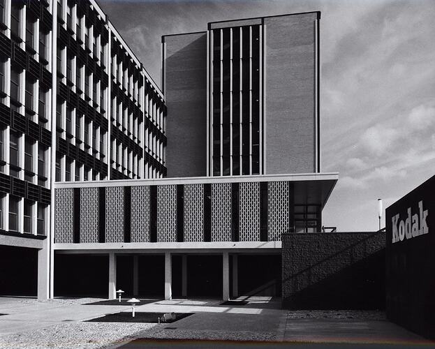Photograph - Kodak Australasia Pty Ltd, Exterior View of Building 8, Head Office & Sales & Marketing at the Kodak Factory, Coburg, 1964