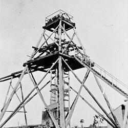 Negative - Poppet Head at the North Hope Gold Mine, Beaufort, Victoria, 1937