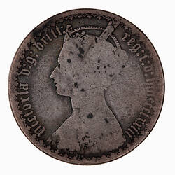 Coin - Florin, Queen Victoria, Great Britain, 1873 (Obverse)