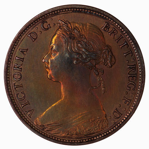 Proof Coin - Halfpenny, Queen Victoria, Great Britain, 1879 (Obverse)
