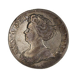 Coin - 1 Shilling, Queen Anne, England, Great Britain, 1710 (Obverse)