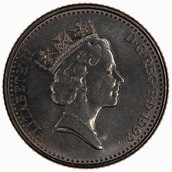 Coin - 10 Pence, Elizabeth II, Great Britain, 1992