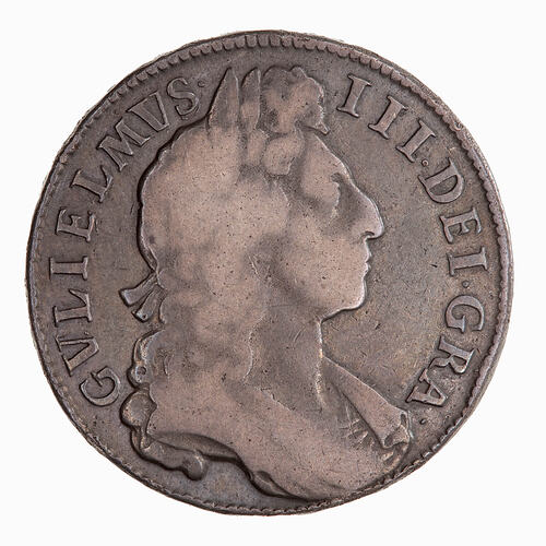 Coin - Halfcrown, William III, Great Britain, 1701 (Obverse)