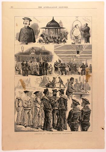 Newspaper Cutting - 'Jottings at the Melbourne Exhibition', The Australasian Sketcher, Melbourne, 6 Nov 1880