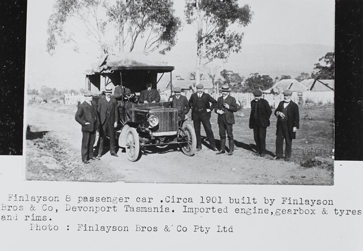Photograph - Finlayson Bros & Co, Eight Passenger Motor Car, Devonport, Tasmania, circa 1901