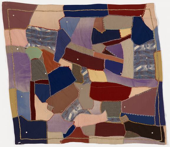 Quilt - Ada Perry, Patchwork & Embroidery, circa 1930s-1960s
