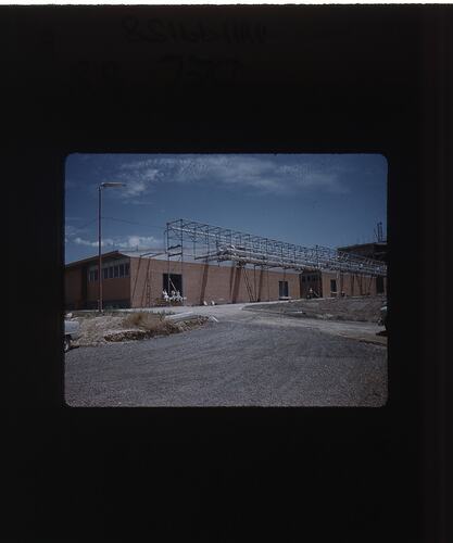 Slide - Kodak, Front Elevation X-Ray Building, Coburg, 1958