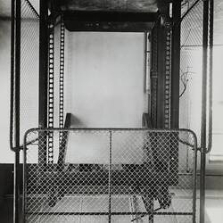 Photograph - Schumacher Mill Furnishing Works, Platform Elevator, Port Melbourne, Victoria, circa 1930s