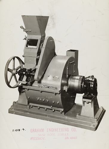 Photograph - Schumacher Mill Furnishing Works, Machine, Port Melbourne, Victoria, circa 1940s