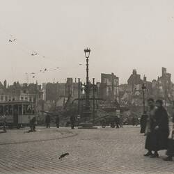 Photograph - 'Ruins in the Centre of Lille', France, circa 1918