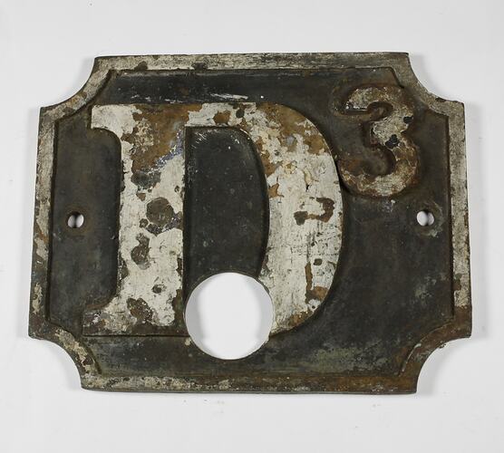 Locomotive Number Plate - 'D3'