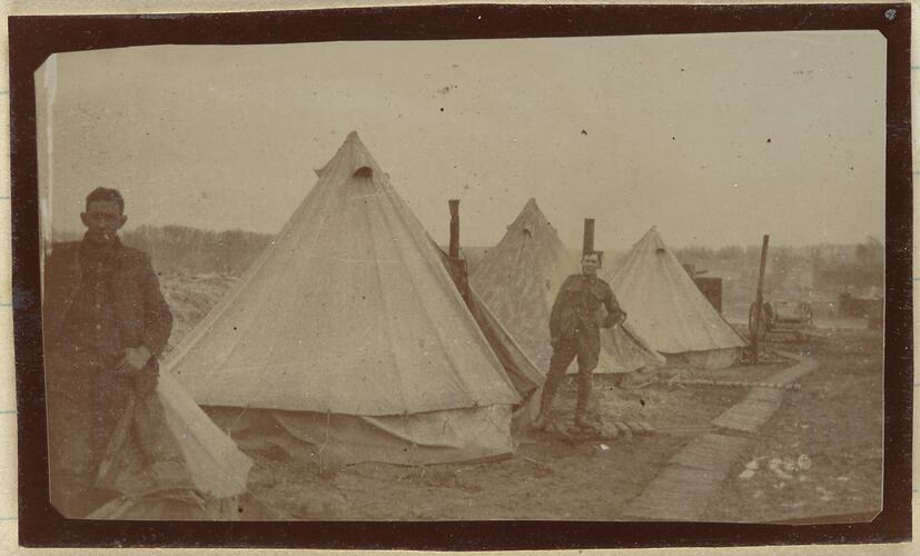 Tents in Army Camp, Somme, France, Sergeant John Lord, World War I, 1917