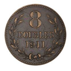 Coin - 8 Doubles, Guernsey, Channel Islands, 1911