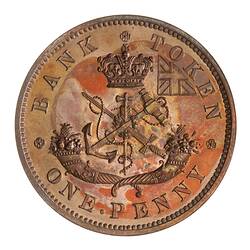 Proof Token - 1 Penny, Bank of Upper Canada, Upper Canada, Canada, 1852