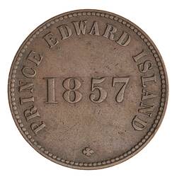 Token - 1 Cent, Prince Edward Island, Canada, 1857