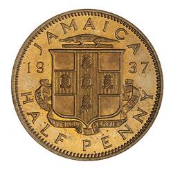 Proof Coin - 1/2 Penny, Jamaica, 1937