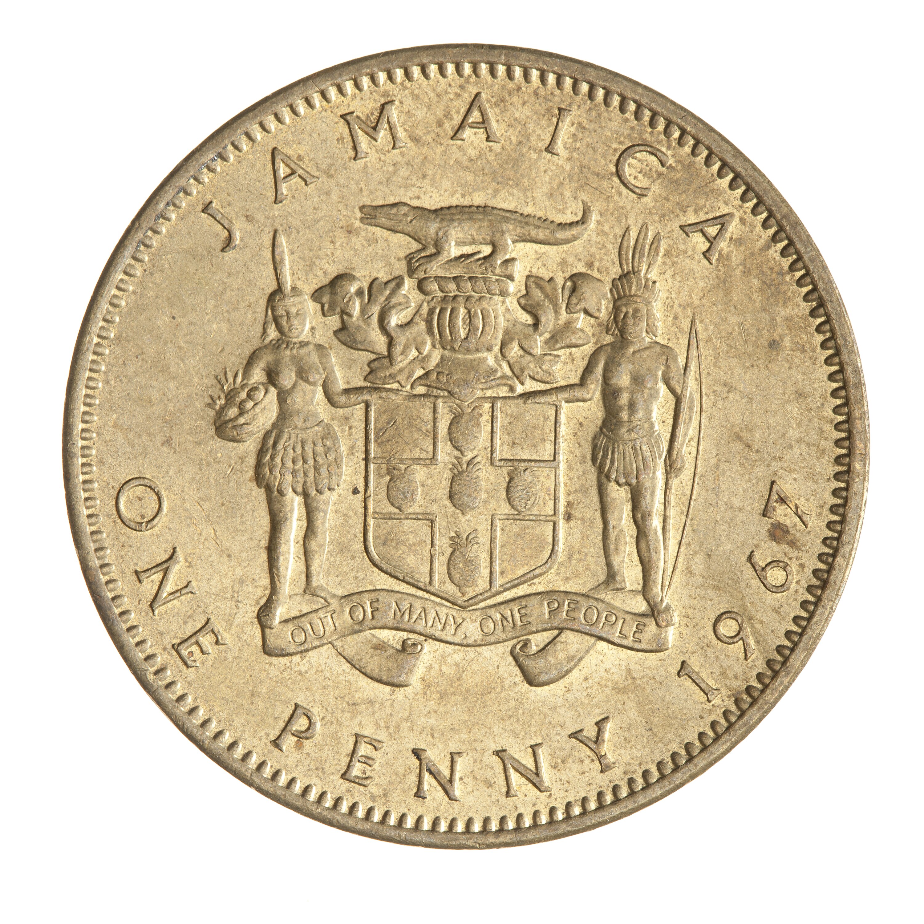 1967年 ジャマイカ 1ペニー硬貨 エリザベス2世 Coin - 1 Penny, Jamaica, 1967