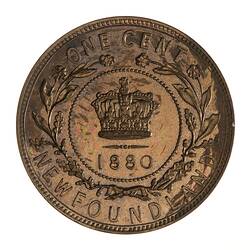 Specimen Coin - 1 Cent, Newfoundland, 1880