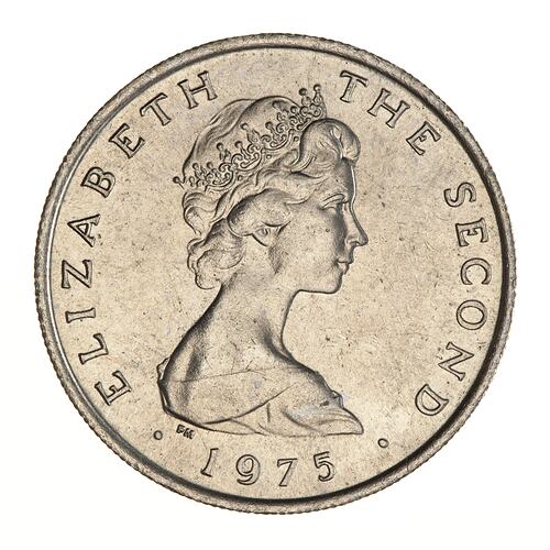 Coin - 5 Pence, Isle of Man, 1975