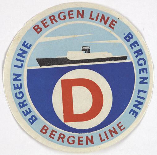Sticker - Bergen Line, 1954-1956