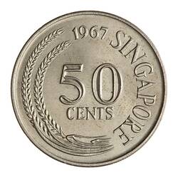 Coin - 50 Cents, Singapore, 1967
