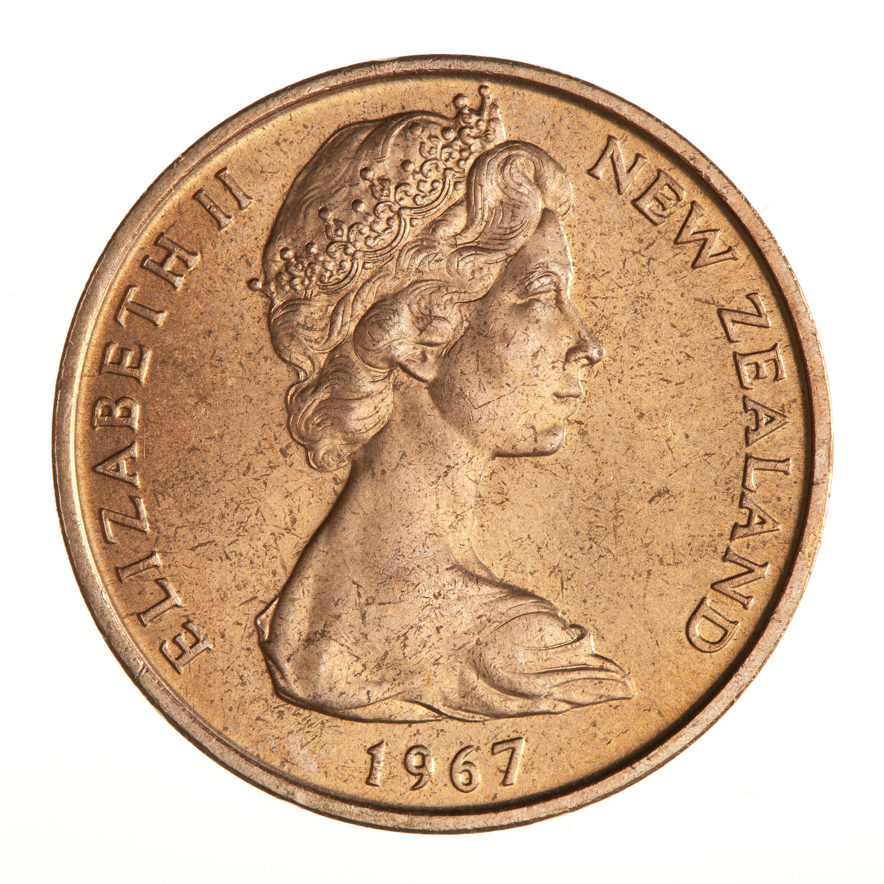 Coin - 2 Cents, New Zealand, 1967