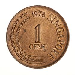 Coin - 1 Cent, Singapore, 1978