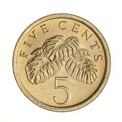 Coin - 5 Cents, Singapore, 1989