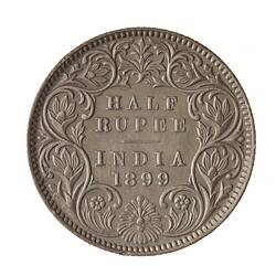 Coin - 1/2 Rupee, India, 1899