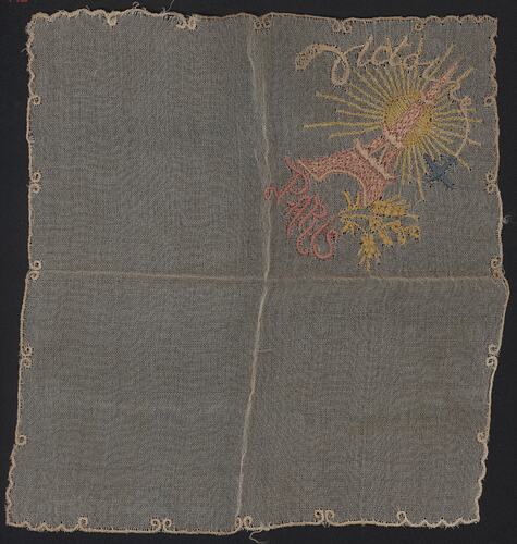 Handkerchief - 'Victoire, Paris,' World War I, 1914-1918