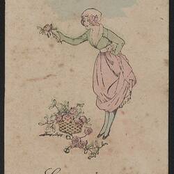 Postcard - Tom to Molly, 'Souvenir of the Great War', Embroidered, World War I, 1914-1918