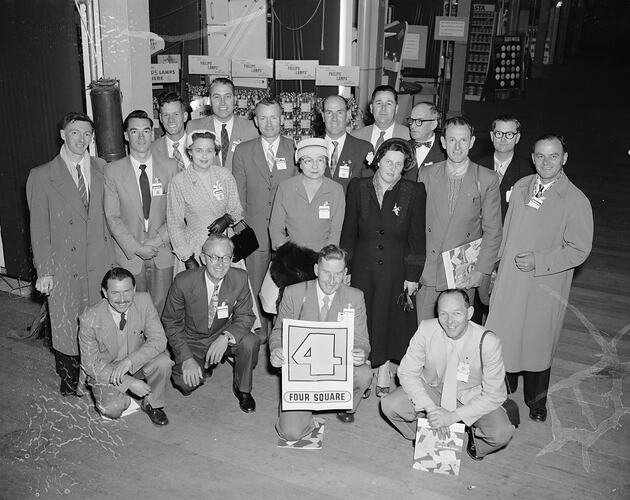 Group Portrait, Four Square Supermaket Promotion, Exhibition Building, Carlton, Victoria, 1957