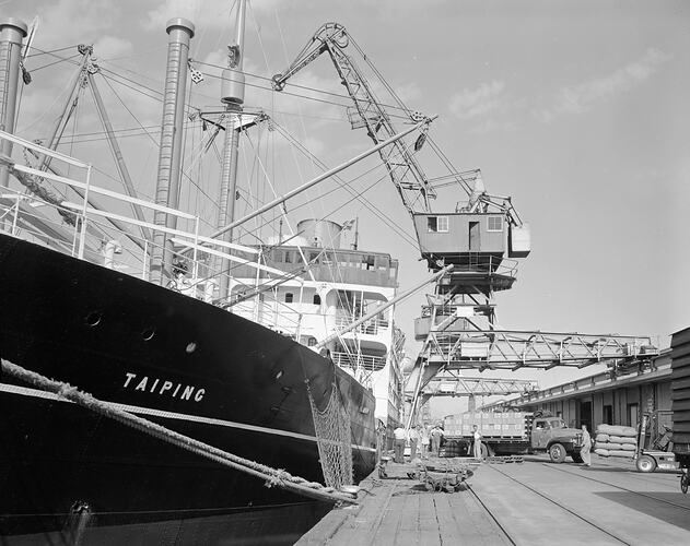 Negative - Loading Beer onto a Cargo Ship, Victoria, 1958