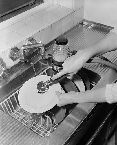 Negative - Dish Washing Equipment, Victoria, May 1954