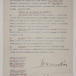 Memorandum of Agreement - H.V. McKay & John Bult, Ballarat, Victoria, 26 May 1903