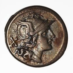 Coin - Denarius, Ancient Roman Republic, 206-195 BC