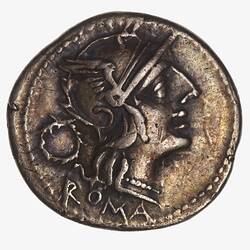 Coin - Denarius, T. Cloelius, Ancient Roman Republic, 128 BC