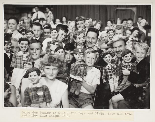 Gerry Gee Junior, Ron Blaskett & Children at the GTV Studio, Melbourne, circa 1962