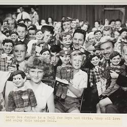 Photograph - Gerry Gee Junior, Ron Blaskett & Children at the GTV Studio, Melbourne, circa 1962