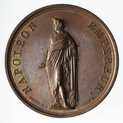 Medal - Promulgation of the Civil Code, Napoleon Bonaparte (Emperor Napoleon I), France, 1804