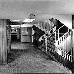 Photograph - Orient Line, RMS Orcades, First-Class Entrance Lobby & Stairs, D Deck Aft, 1948