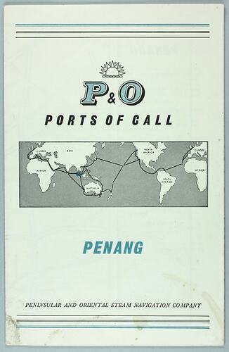Map - 'P&O Ports of Call, Penang', England, November 1959