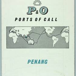 Map - 'P&O Ports of Call, Penang', England, Nov 1959